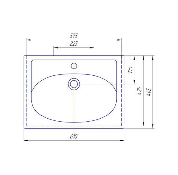 Тумба под раковину Misty Лайм 60 Э-Лай01060-2Я