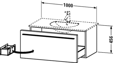 Тумбочка подвесная Duravit XL606302828