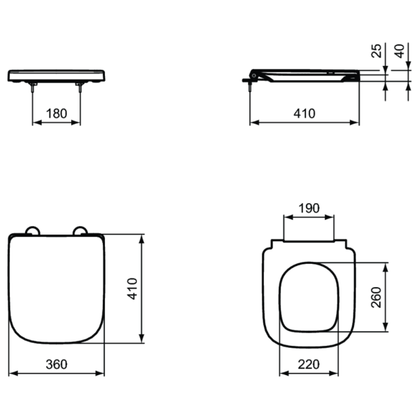 Крышка-сиденье Ideal Standard i.life S T473601 Крышка-сиденье Ideal Standard i.life S T473601