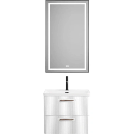 Тумба под раковину BelBagno Due DUE-600-2C-SO-BL-P без ручек, Bianco Lucido