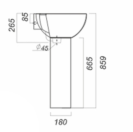 Пьедестал Sanita Luxe Art Flora ARTSLPD10