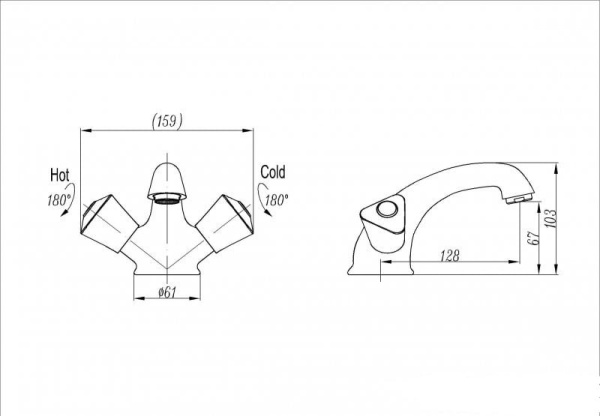 Смеситель для раковины BelBagno Solo SOL-LV-CRM