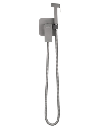 Смеситель с гигиеническим душем встраиваемый WONZON & WOGHAND DIAMOND, темный графит WW-88829011-BGM