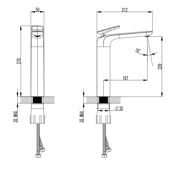 Смеситель для раковины AQUAme Como AQM6514CR