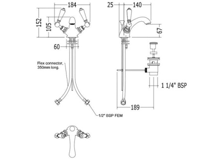 Смеситель для раковины Devon&Devon Dandy MARF54CR