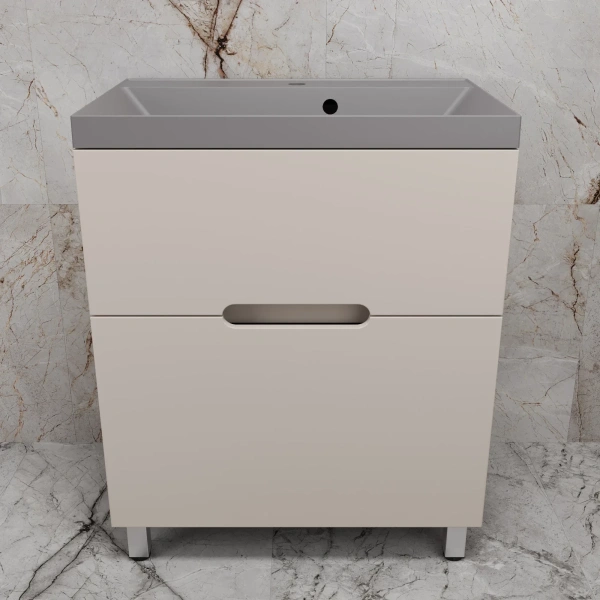 Тумба напольная без раковины 70 см Style Line Матис ЛС-00002434 кремовый матовый