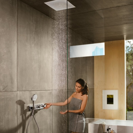Термостат для душа на 2 потребителя Hansgrohe RainSelect 15355600 черный