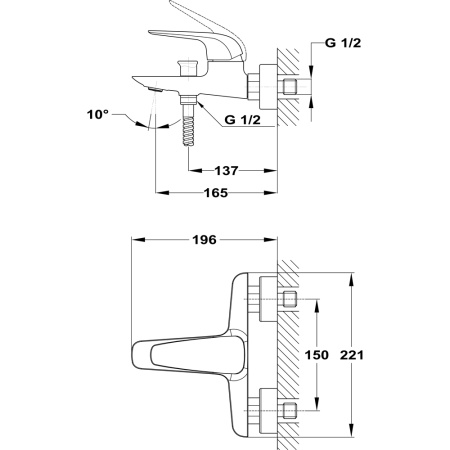 Смеситель для ванны Teka Itaca 67101020N2