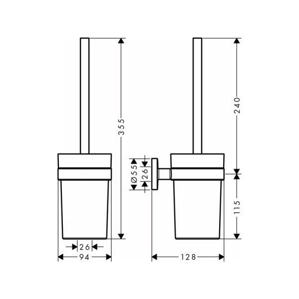 Туалетный ершик Hansgrohe Logis Universal 41722000 хром