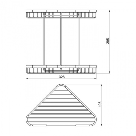 Полка для ванной угловая Novaservis Metalia 6070.0