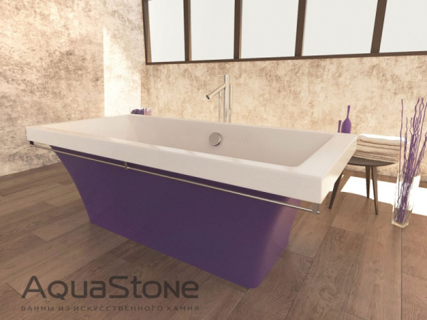 Ванна из искусственного камня на ножках Aqua Stone Мадрид 180