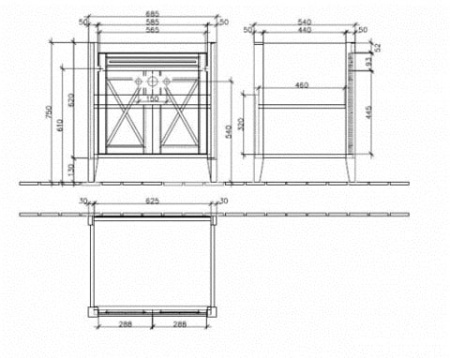 Тумба под раковину Villeroy & Boch HOMMAGE 89950001