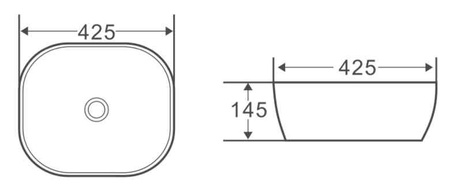 Накладная раковина (42,5х42,5) BelBagno BB1301