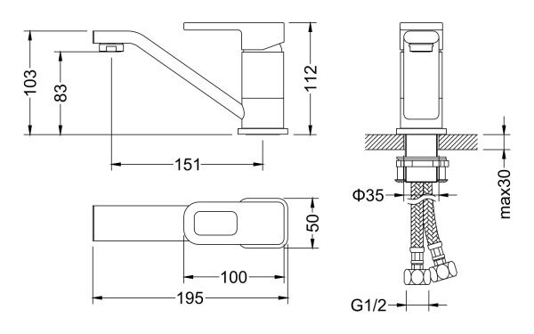 Смеситель для раковины Timo Sahara 2201-15F chrome