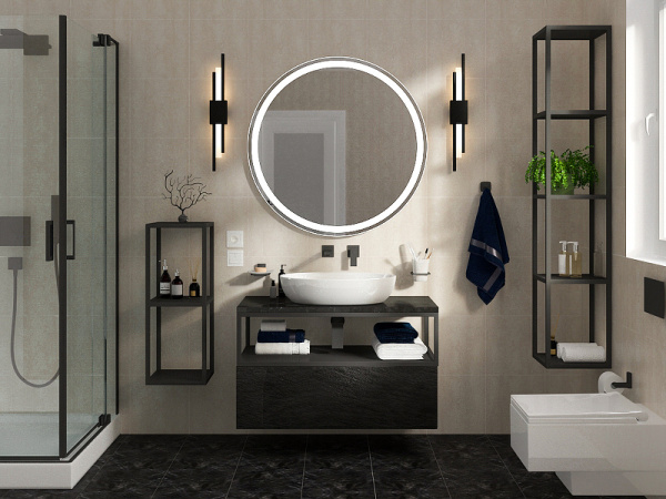 Консоль под раковину Cezares CADRO-100/46/30-1C-SO-MET-ST