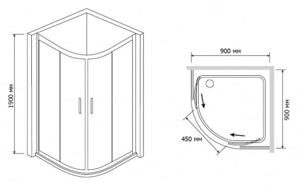 Душевой угол RGW PA-50 12085099-11