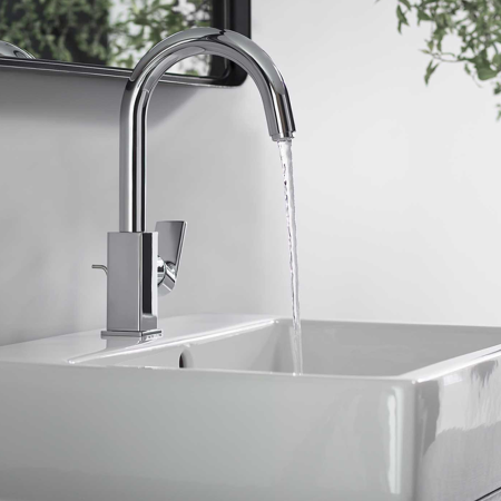 Смеситель для раковины с донным клапаном Hansgrohe Vernis Shape 71564000 хром