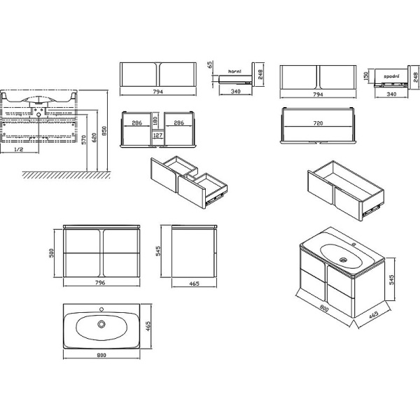 Тумба под раковину Ravak SD Balance 80 X000001369