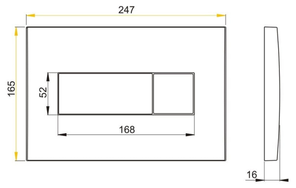 Клавиша смыва Alcaplast M1475 - AEZ114
