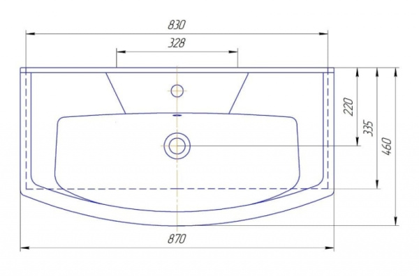 Раковина Kirovit Элеганс 850