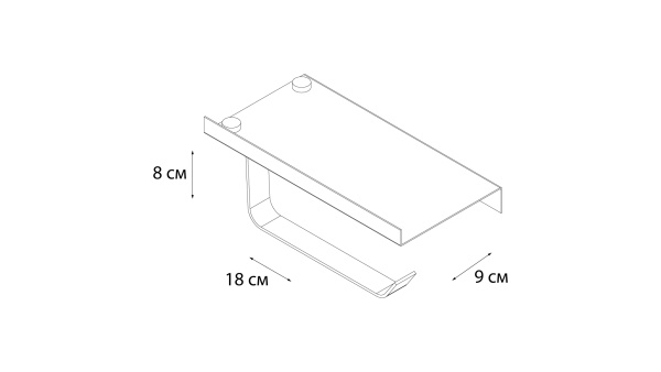 Бумагодержатель FIXSEN Hotel с полкой для телефона FX-31011