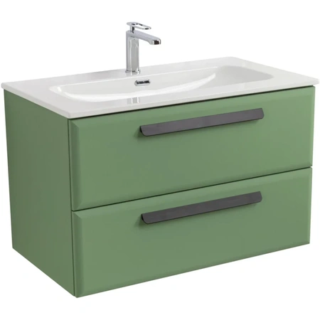 Тумба под раковину Cezares ECO-CER-N-800-2C-SO-PS-P Фисташковый Софт без ручек