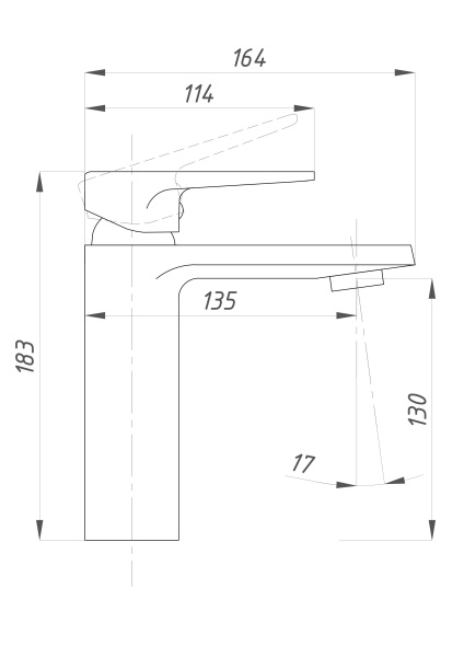 Смеситель для раковины  ПСМ-Профсан Серия-400 PSM-400-5