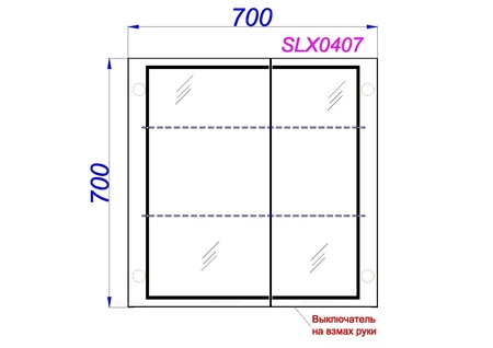 Зеркальный шкаф Aqwella Simplex В7 SLX0407