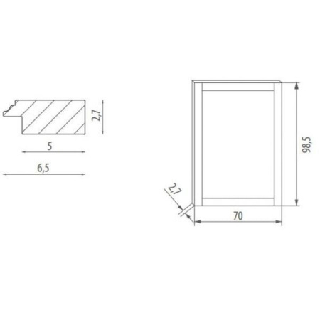 Зеркало Eban Lusso FCRLS070-PG pergamon