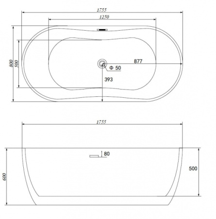 Акриловая ванна Gemy G9219E
