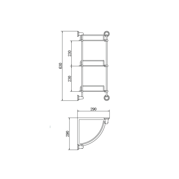 Полка угловая двухярусная FASHUN A1507-2