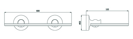 Полка стеклянная RUSH Crete CR35610