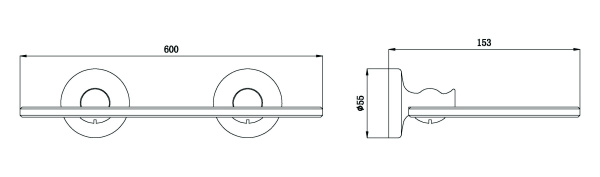 Полка стеклянная RUSH Crete CR35610