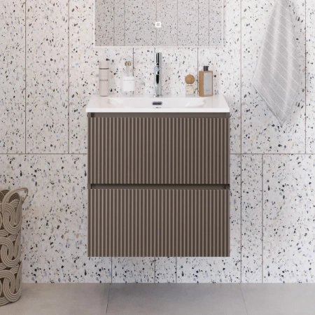Тумба под раковину 50 BelBagno Uno UNO-MINI-500-2C-SO-СO бежевый матовый, без раковины