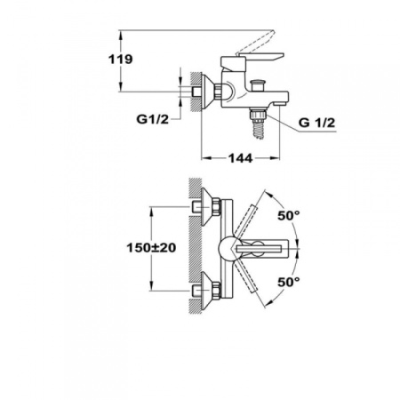 Смеситель для ванны/душа Mofem Samba 151-0022-00
