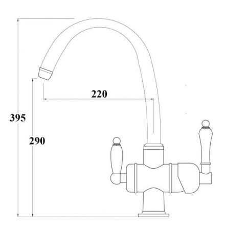 Смеситель под фильтр Zorg ZR 329 YF SATIN