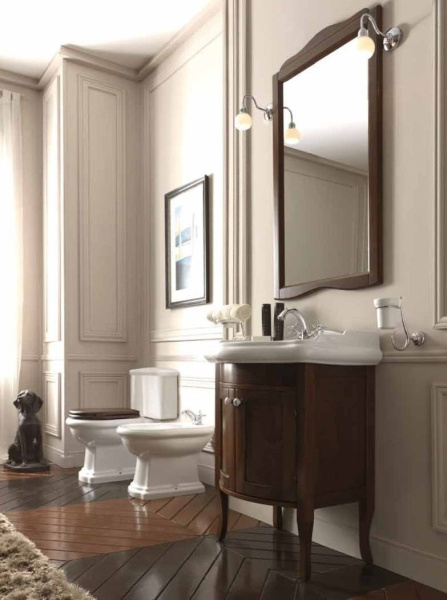 Зеркало в деревянной раме Kerasan Retro 734540 цвет noce орех