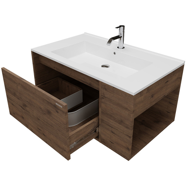 Тумба подвесная Grossman ТЕНЗА-85 см 108503 с 1-м ящ, веллингтон