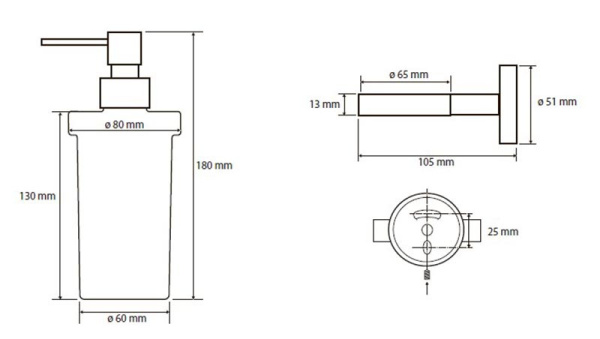 Настенный дозатор для жидкого мыла Bemeta Omega 104109017