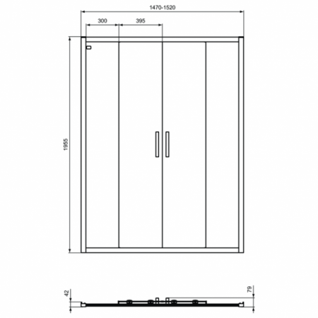 Сдвижная дверь, Ideal Standard CONNECT 2 Sliding door, K968701