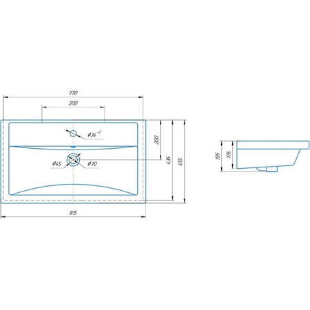 Раковина (81,5х45,5) Corozo Фостер SD-00000642
