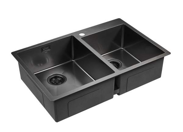Кухонная мойка Paulmark Berman PM517851-GM вороненая сталь