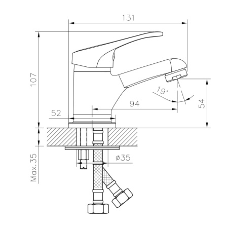 Смеситель для раковины DECOROOM DR21 DR21011