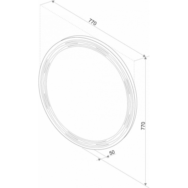 Зеркало с подсветкой и функцией антизапотевания Art&Max BOLOGNA AM-Bol-D770-DS-F-H