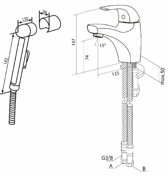 Смеситель для раковины AM.PM Pride F7P03032