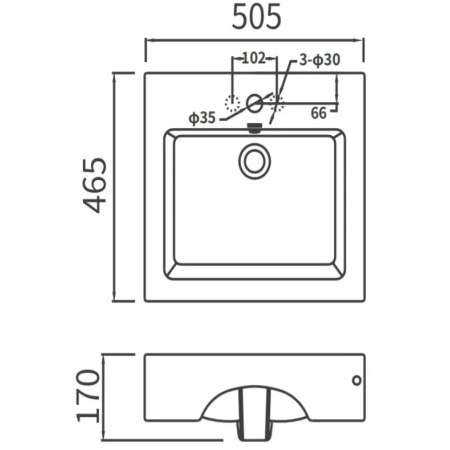 Раковина накладная ARROW AP474, белый