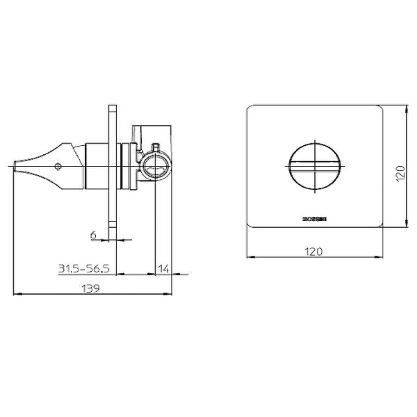 Смеситель для душа Bossini Apice Z00504.073 черный матовый