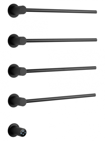 Полотенцесушитель электрический встраиваемый WONZON & WOGHAND MÜNCHEN, черный матовый WW-A354-MB