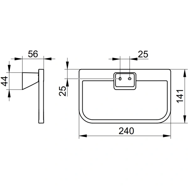 Полотенцедержатель кольцо KEUCO Aveno 14621010000 хром
