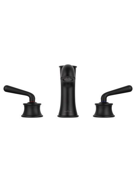 Смеситель для раковины на 3 отверстия WONZON & WOGHAND STEAM, черный матовый WW-88159008-MB Смеситель для раковины на 3 отверстия WONZON & WOGHAND STEAM, черный матовый WW-88159008-MB